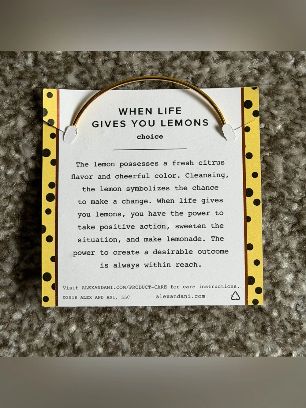Alex and Ani When Life Gives You Lemons… Bangle Bracelet with Storage Bangle